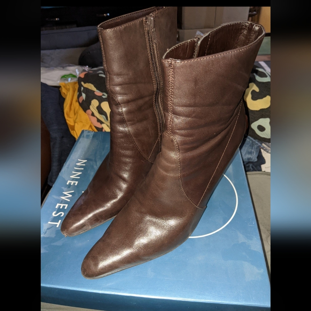 Nine West ankle boots 8.5 brown